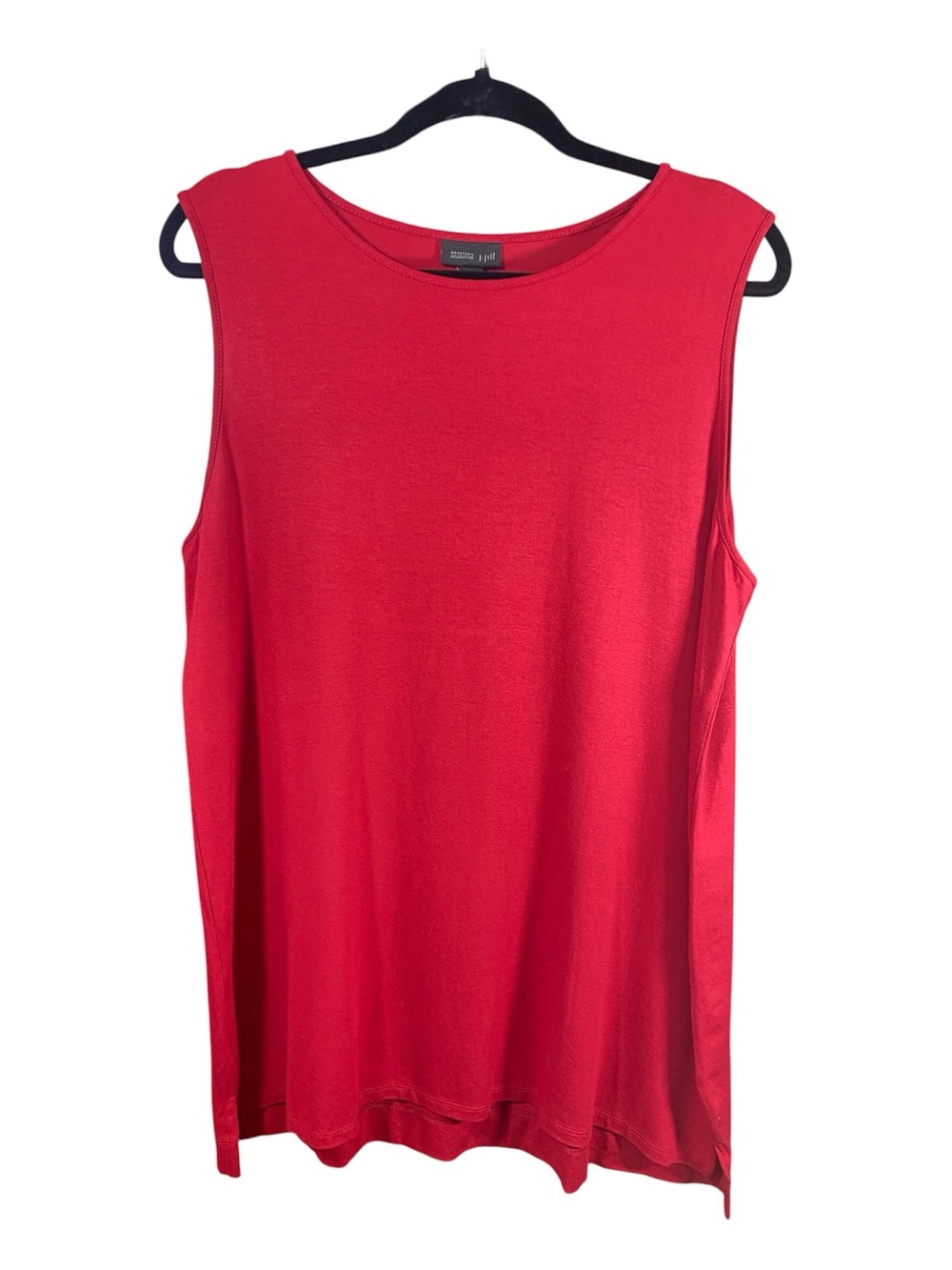 J Jill Wearever Collection Large Red Sleeveless Tank Top Tunic Stretch Knit
